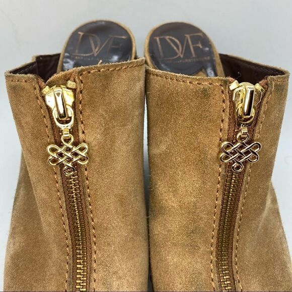 Diane Von Fursetenburg Suede Zippered Clogs - Picture 2 of 6
